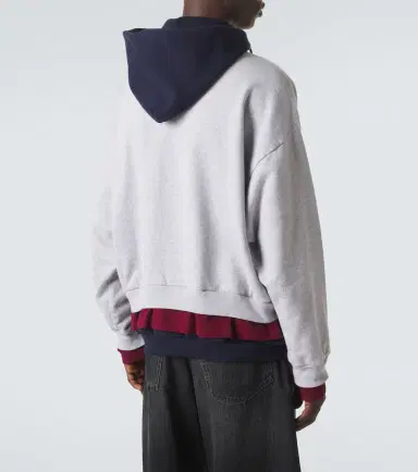 Balenciaga Logo layered cotton jersey hoodie | Thumbnail 5 Balenciaga Logo layered cotton jersey hoodie | Thumbnail 5