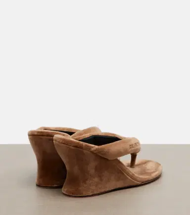Balenciaga Gaeta velvet wedge thong sandals | Thumbnail 5