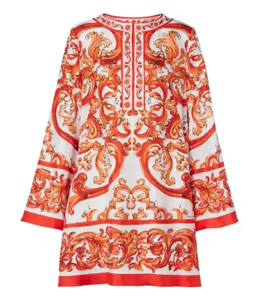 Dolce & Gabbana Majolica silk twill kaftan | Thumbnail 1