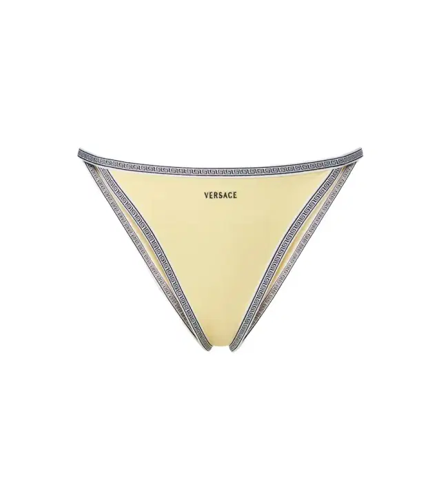 Versace Greca embroidered bikini bottoms