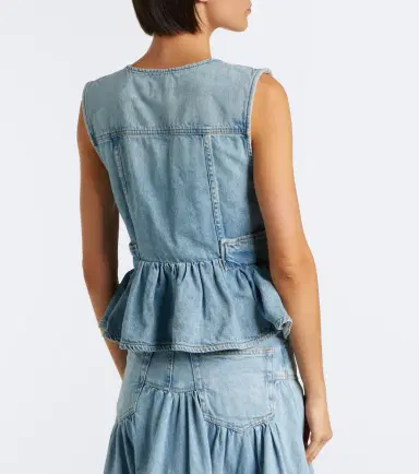 Ganni Peplum denim top | Thumbnail 5 Ganni Peplum denim top | Thumbnail 5