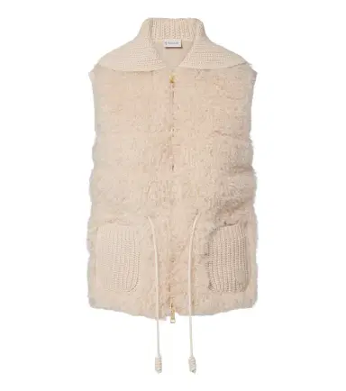 Moncler Shearling and cashmere down vest | Thumbnail 1