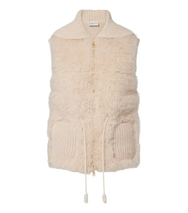 Moncler hearling and cashmere down vest