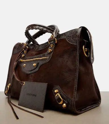 Balenciaga Le City Medium calf hair top-handle bag | Thumbnail 4