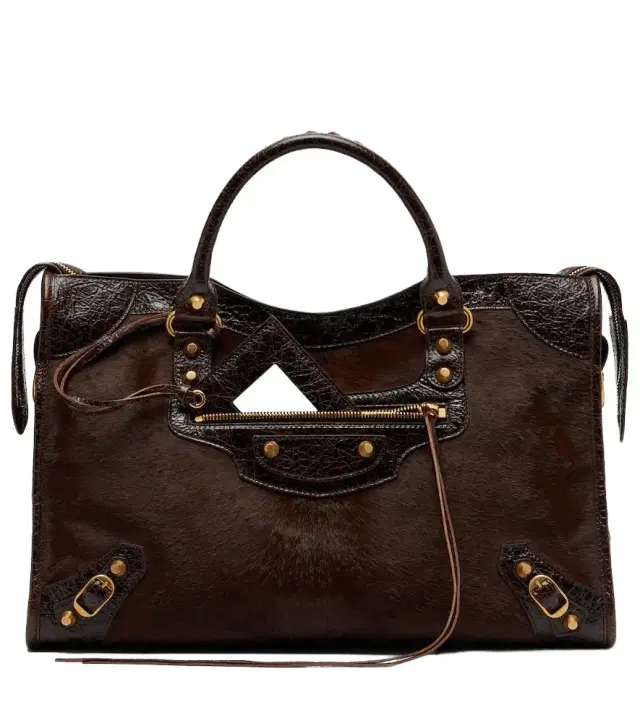 Le City Medium calf hair top-handle bag