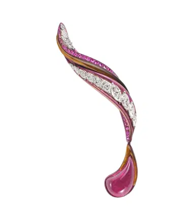 Kamyen Titanium brooch with gemstones | Thumbnail 1