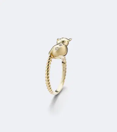 Yvonne Léon Yvonne Léon Koala 9kt gold ring with diamonds | Thumbnail 2
