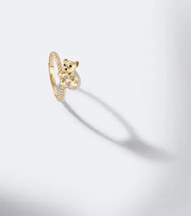 Yvonne Léon Yvonne Léon Koala 9kt gold ring with diamonds | Thumbnail 5