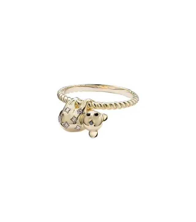 Yvonne Leon Yvonne Léon Koala 9kt gold ring with diamonds