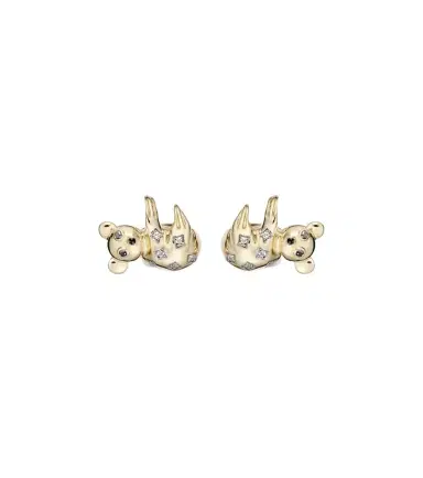 Yvonne Léon Yvonne Léon Koala 9kt gold earrings with diamonds | Thumbnail 1 Yvonne Léon Yvonne Léon Koala 9kt gold earrings with diamonds | Thumbnail 1
