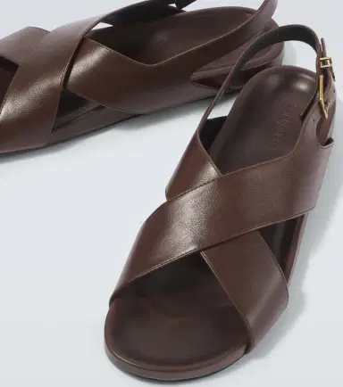 Saint Laurent Helios Cassandre leather sandals | Thumbnail 2