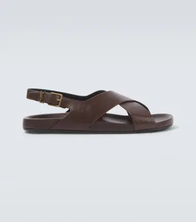Saint Laurent Helios Cassandre leather sandals | Thumbnail 3