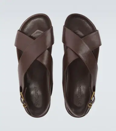 Saint Laurent Helios Cassandre leather sandals | Thumbnail 4