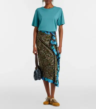 Dries Van Noten Printed ruffled midi skirt | Thumbnail 3 Dries Van Noten Printed ruffled midi skirt | Thumbnail 3
