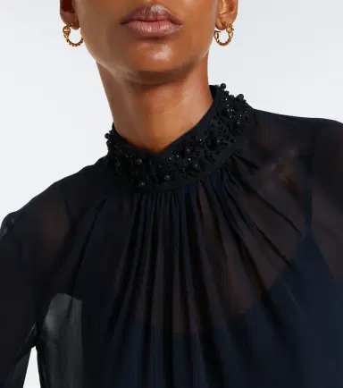 Max Mara Embellished sheer blouse | Thumbnail 2