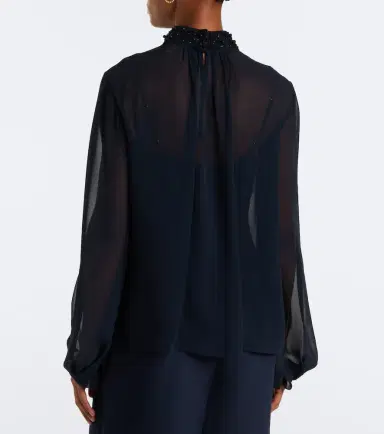 Max Mara Embellished sheer blouse | Thumbnail 3
