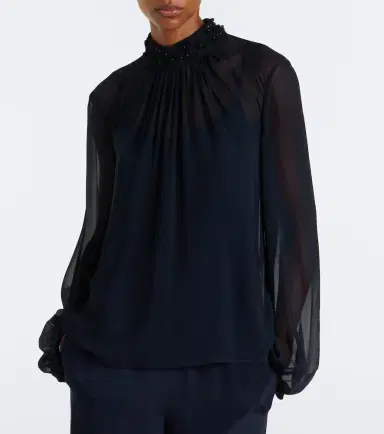 Max Mara Embellished sheer blouse | Thumbnail 4