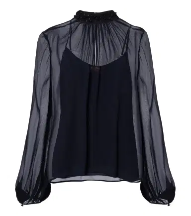 Max Mara Embellished sheer blouse | Thumbnail 1