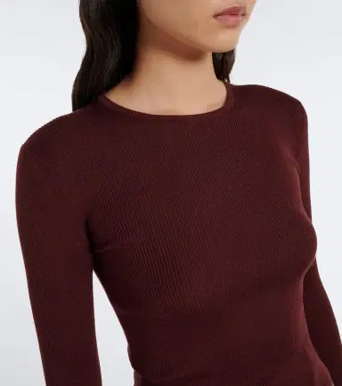 Saint Laurent Ribbed-knit wool, cashmere, and silk top | Thumbnail 4 Saint Laurent Ribbed-knit wool, cashmere, and silk top | Thumbnail 4