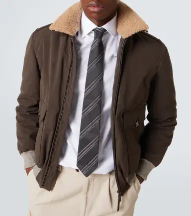 Brunello Cucinelli Striped silk tie | Thumbnail 2