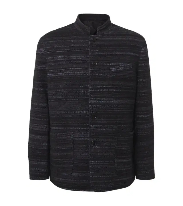 Space-dyed wool-blend jacket
