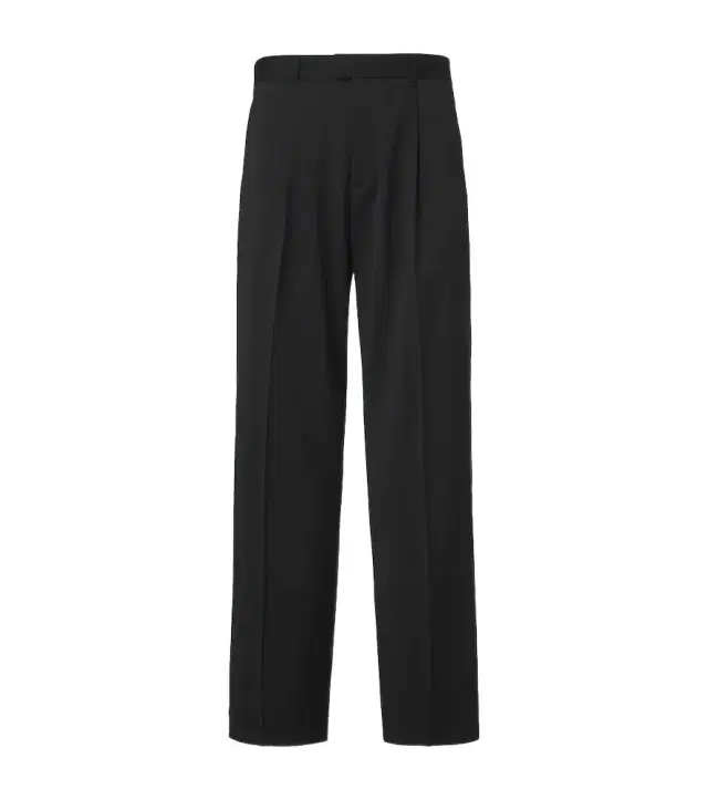 Slack virgin wool straight pants