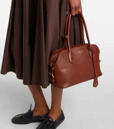 Prada Signet Medium leather bowling bag | Thumbnail 6