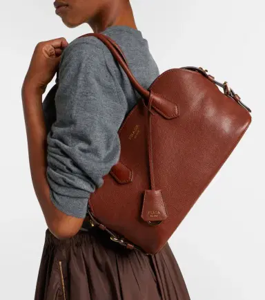 Prada Signet Medium leather bowling bag | Thumbnail 7