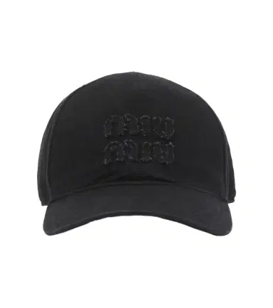 Miu Miu Distressed denim baseball cap | Thumbnail 1