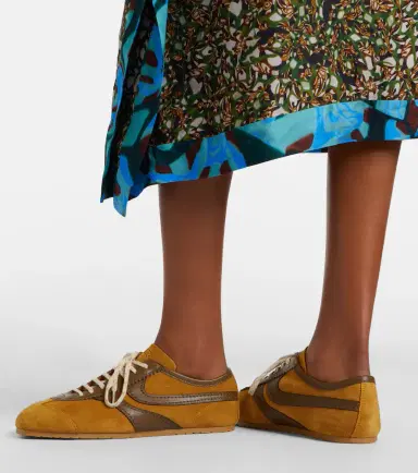 Dries Van Noten Leather-trimmed suede sneakers | Thumbnail 5 Dries Van Noten Leather-trimmed suede sneakers | Thumbnail 5