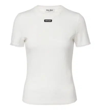 Miu Miu Pointelle cotton T-shirt | Thumbnail 1