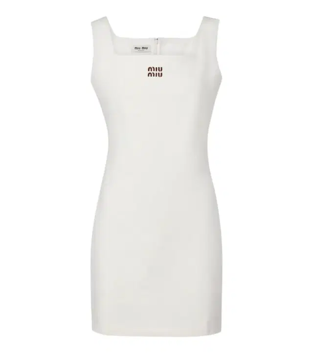 Miu Miu Leather-trimmed cotton jersey minidress