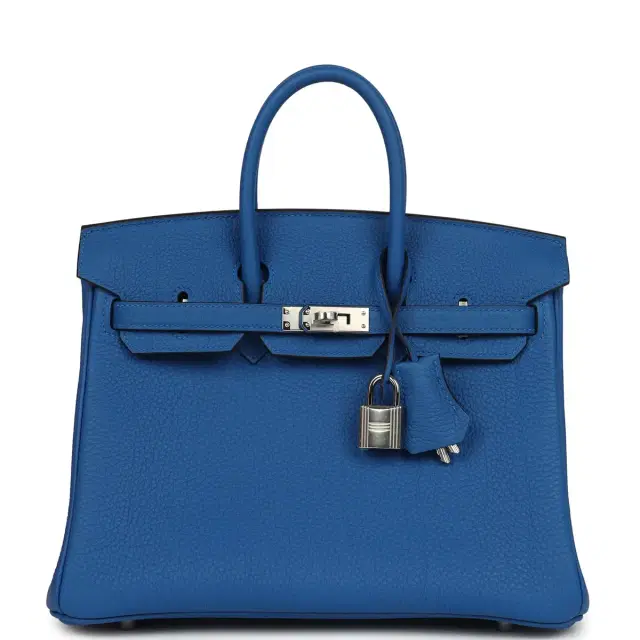 hermes Hermes Birkin 25 Bleu Zellige Togo Palladium Hardware