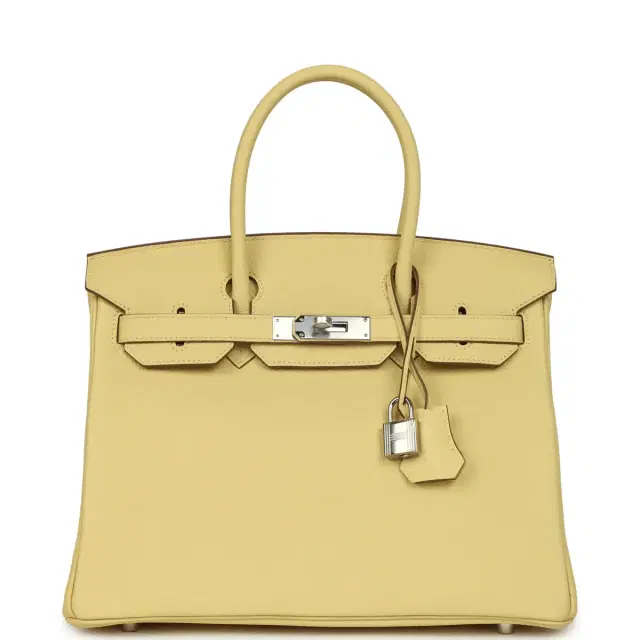 hermes Hermes Birkin 30 Jaune Poussin Togo Palladium Hardware