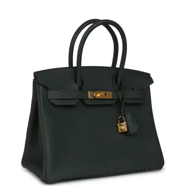 HERMÈS Hermes Birkin 30 Vert Mangrove Togo Gold Hardware | Thumbnail 2 HERMÈS Hermes Birkin 30 Vert Mangrove Togo Gold Hardware | Thumbnail 2
