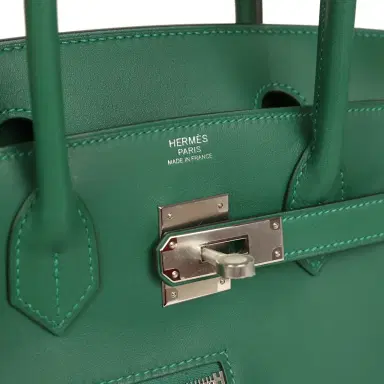 HERMÈS Hermes Colormatic Birkin 30 Vert Moyen Swift Palladium Hardware | Thumbnail 8 HERMÈS Hermes Colormatic Birkin 30 Vert Moyen Swift Palladium Hardware | Thumbnail 8