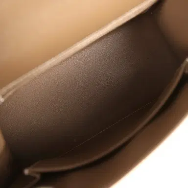 HERMÈS Hermes Kelly Sellier 25 Etoupe Madame Palladium Hardware | Thumbnail 8