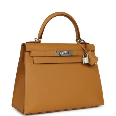 HERMÈS Hermes Kelly Sellier 28 Sesame Epsom Palladium Hardware | Thumbnail 2