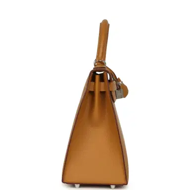 HERMÈS Hermes Kelly Sellier 28 Sesame Epsom Palladium Hardware | Thumbnail 3
