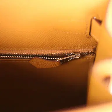 HERMÈS Hermes Kelly Sellier 28 Sesame Epsom Palladium Hardware | Thumbnail 9