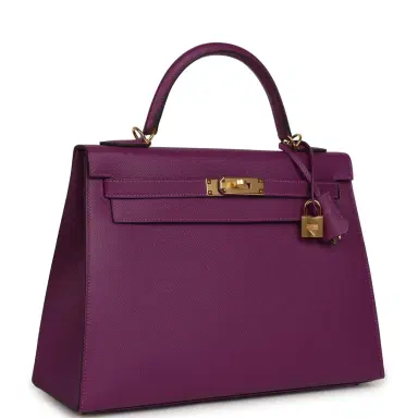 HERMÈS Hermes Kelly Sellier 32 Anemone Epsom Gold Hardware | Thumbnail 2 HERMÈS Hermes Kelly Sellier 32 Anemone Epsom Gold Hardware | Thumbnail 2