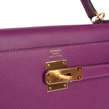 HERMÈS Hermes Kelly Sellier 32 Anemone Epsom Gold Hardware | Thumbnail 7 HERMÈS Hermes Kelly Sellier 32 Anemone Epsom Gold Hardware | Thumbnail 7