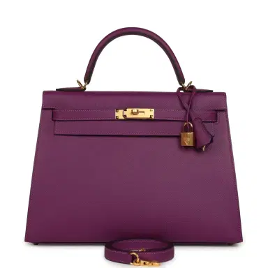 HERMÈS Hermes Kelly Sellier 32 Anemone Epsom Gold Hardware | Thumbnail 1 HERMÈS Hermes Kelly Sellier 32 Anemone Epsom Gold Hardware | Thumbnail 1