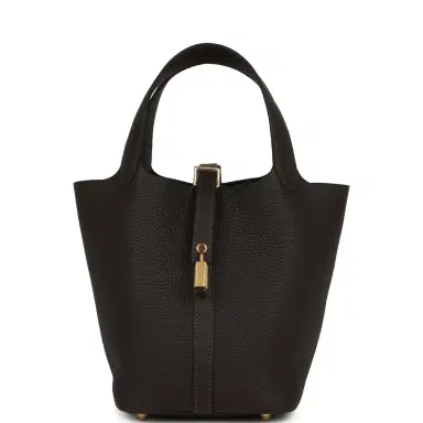 HERMÈS Hermes Picotin Lock 18 Bai Brun Clemence Gold Hardware | Thumbnail 1 HERMÈS Hermes Picotin Lock 18 Bai Brun Clemence Gold Hardware | Thumbnail 1