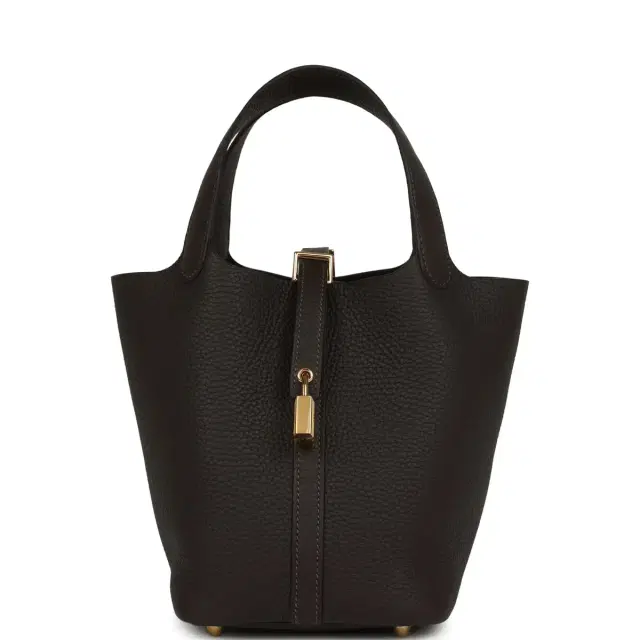 hermes Hermes Picotin Lock 18 Bai Brun Clemence Gold Hardware