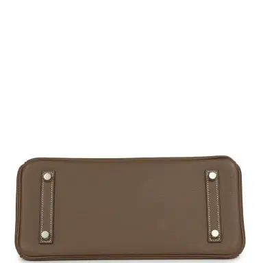 HERMÈS Hermes Shoulder Birkin Light 29 Etoupe Evercolor Palladium Hardware | Thumbnail 6 HERMÈS Hermes Shoulder Birkin Light 29 Etoupe Evercolor Palladium Hardware | Thumbnail 6