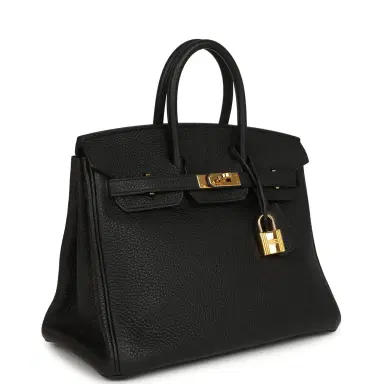 HERMÈS Pre-owned Hermes Birkin 25 Black Togo Gold Hardware | Thumbnail 2