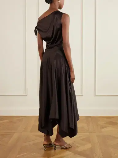 Staud Portia Off-the-shoulder Asymmetric Stretch-silk Gown | Thumbnail 3 Staud Portia Off-the-shoulder Asymmetric Stretch-silk Gown | Thumbnail 3