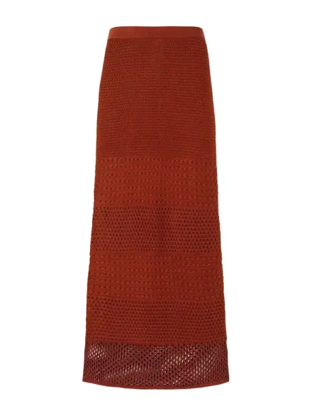 Amada Crocheted Cotton Maxi Skirt
