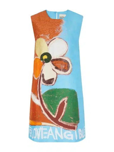ALÉMAIS Lenny Embellished Printed Linen-blend Mini Dress | Thumbnail 1